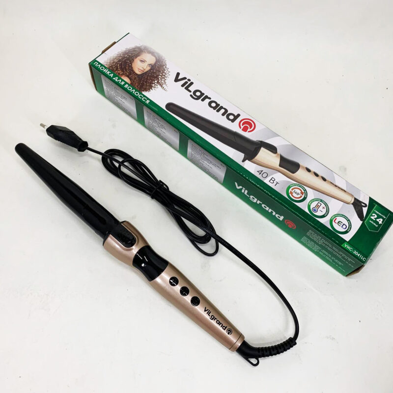 ViLgrand Плойка VHC-3041LC — Конусна Плойка з Алюмінієвим Покриттям та LED Дисплеєм