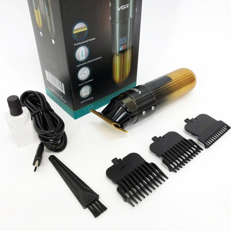 Машинка для стрижки волосся VGR V-929 акумуляторна — триммер для професійних результатів вдома
