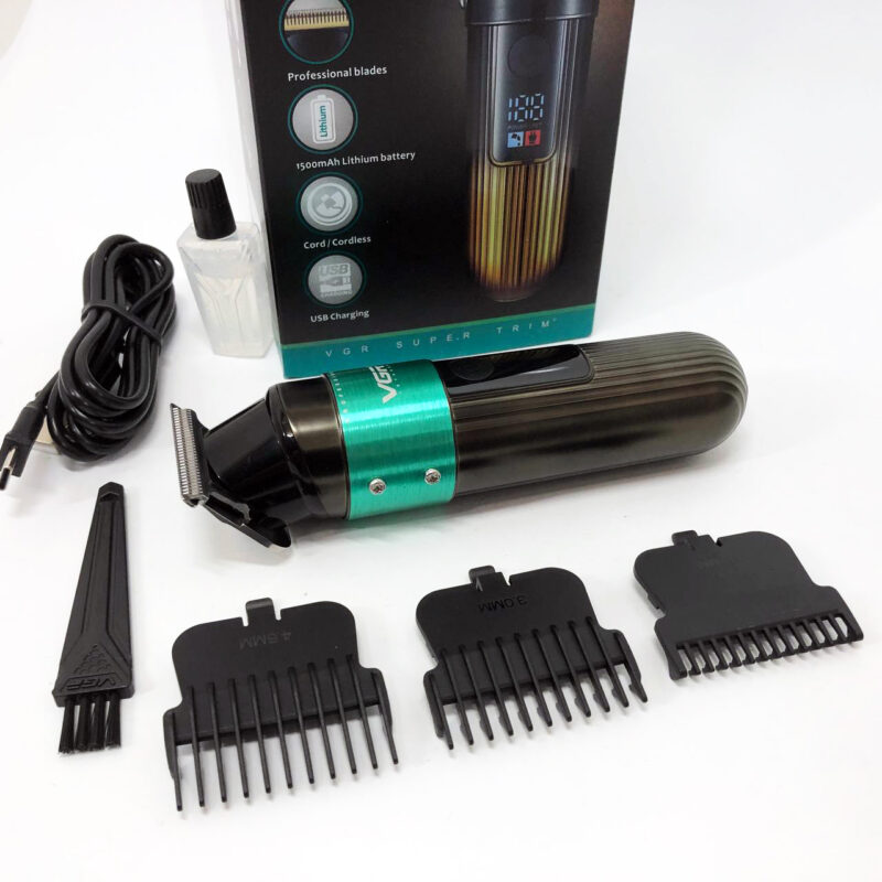Машинка для стрижки волосся VGR V-929 акумуляторна — триммер для професійних результатів