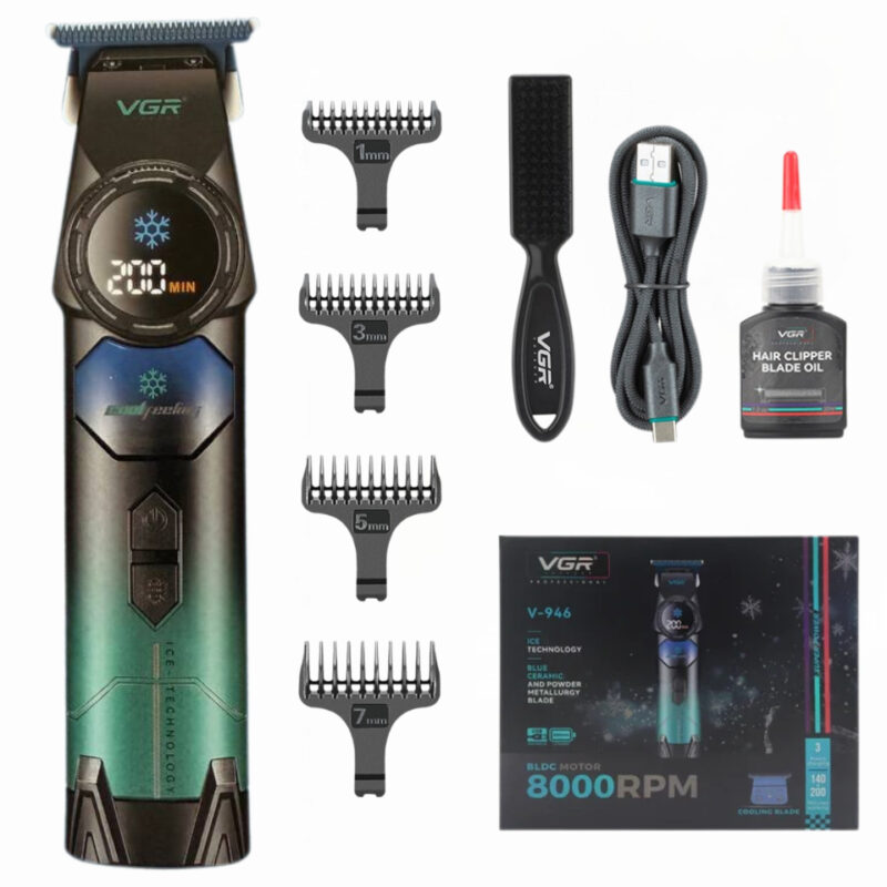 Тример VGR V-946 з технологією охолодження для комфортної стрижки волосся