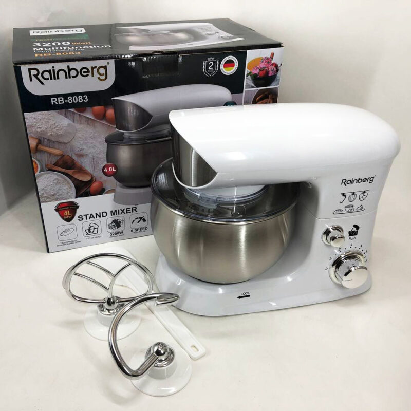 Електричний планетарний міксер Rainberg RB-8083 3200 Вт з насадками
