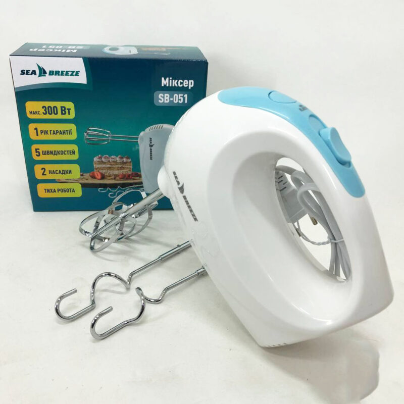 Миксер SeaBreeze SB-051 300 Вт — потужний ручний кухонний помічник для ефективного приготування страв