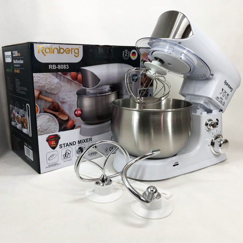 Електричний планетарний міксер Rainberg RB-8083 3200 Вт з насадками