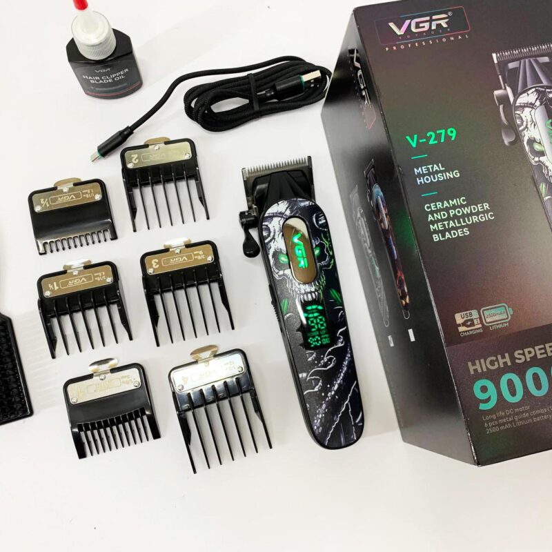 Акумуляторна машинка для стрижки VGR V-279 GREEN — потужність і точність для ідеальної стрижки.
