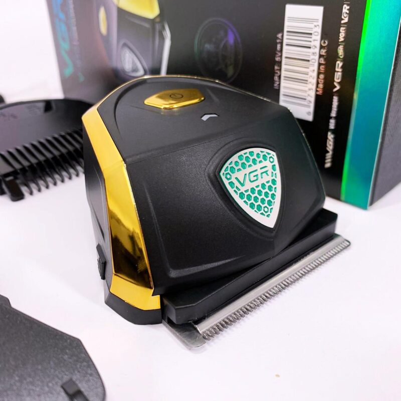 Акумуляторна машинка для стрижки VGR V-910 з потужним двигуном та 9 насадками для ідеальної стрижки