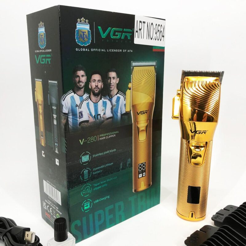 Акумуляторна машинка для стрижки волосся VGR V-280 з дисплеєм та насадками якісна.