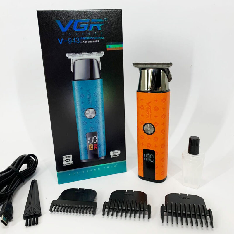 Тример VGR V-943 ORANGE — універсальний пристрій для догляду за бородою та вусами.