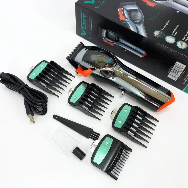 Машинка для стрижки волосся VGR V-647 з акумулятором та насадками для швидкої стрижки вдома.