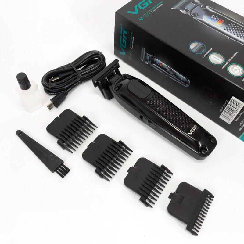 Машинка для стрижки волосся VGR V-972 — акумуляторний триммер з насадками для професіоналів