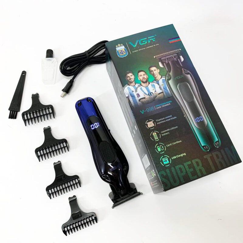 Тример VGR V-998 — до 180 хвилин автономної роботи для безперервної стрижки волосся.