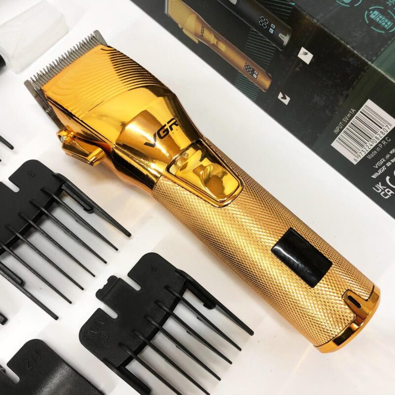 Акумуляторна машинка для стрижки волосся VGR V-280 з дисплеєм та насадками якісна.