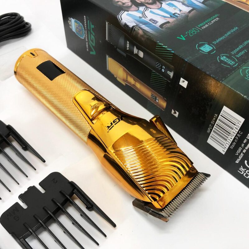Акумуляторна машинка для стрижки волосся VGR V-280 з дисплеєм та насадками якісна.