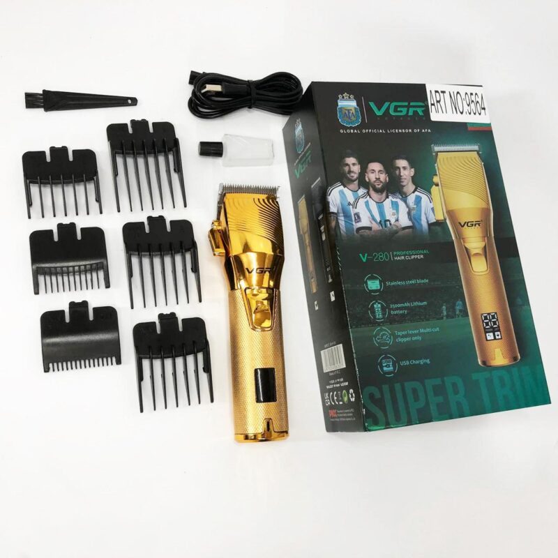 Акумуляторна машинка для стрижки волосся VGR V-280 з дисплеєм та насадками якісна.
