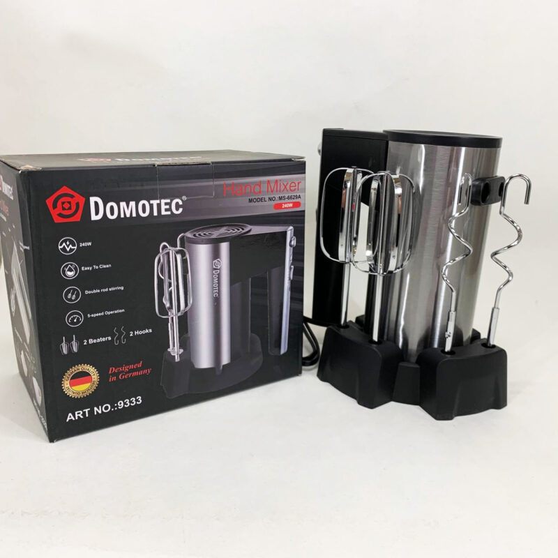 Миксер ручний DOMOTEC R6629A 240Вт 5 швидкостей з двома насадками
