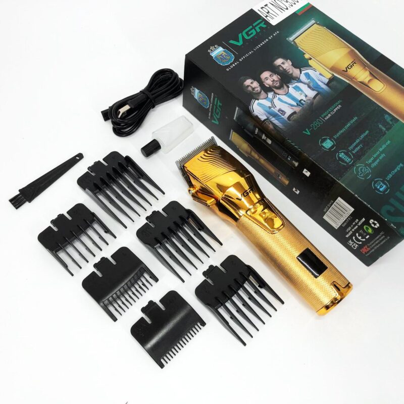 Акумуляторна машинка для стрижки волосся VGR V-280 з дисплеєм та насадками якісна.