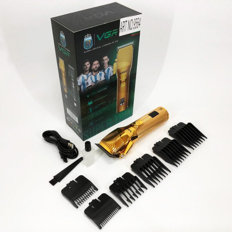 Акумуляторна машинка для стрижки волосся VGR V-280 з дисплеєм та насадками якісна.