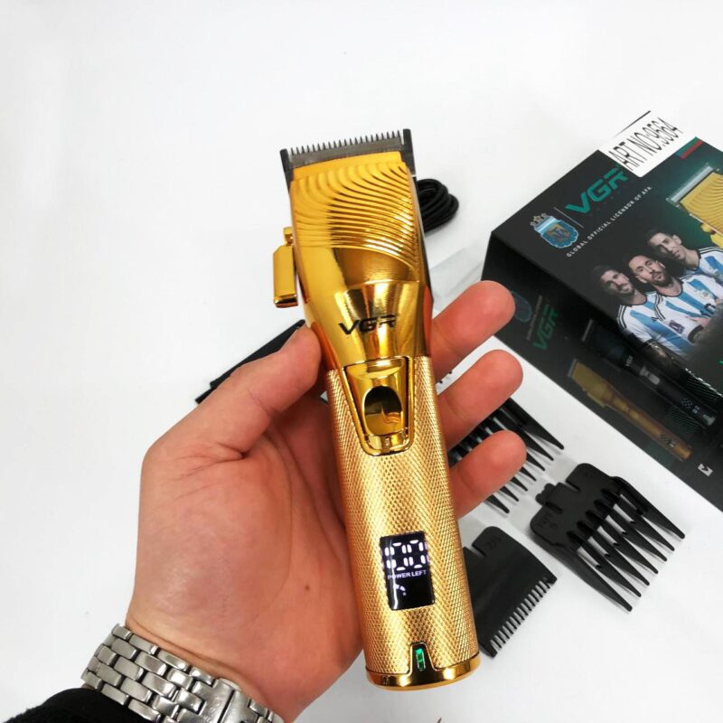 Акумуляторна машинка для стрижки волосся VGR V-280 з дисплеєм та насадками якісна.
