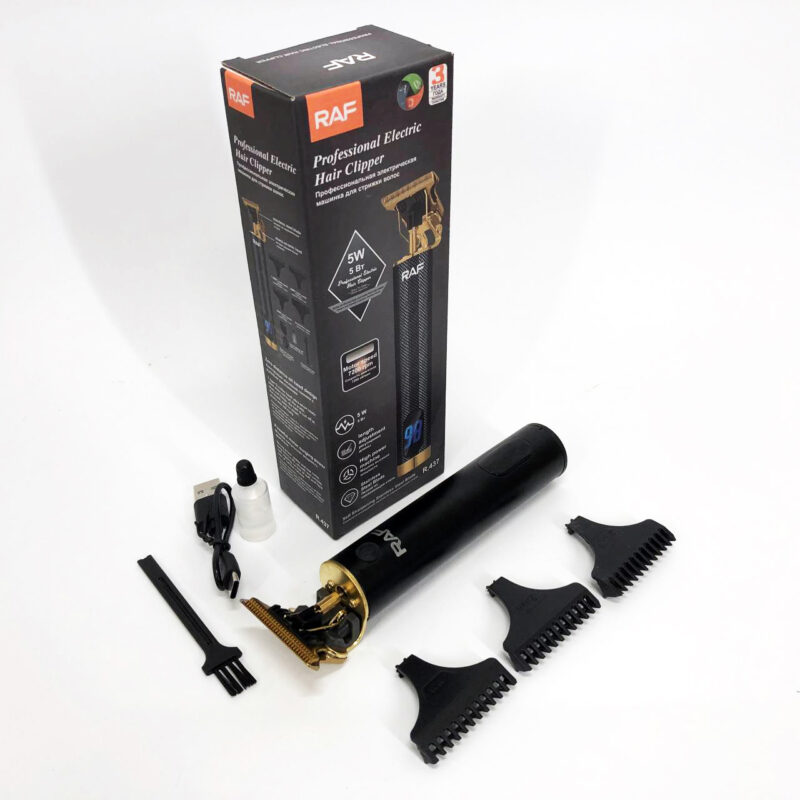 Тример RAF R.437 для стрижки волосся та бороди з акумулятором, що працює до 120 хвилин.