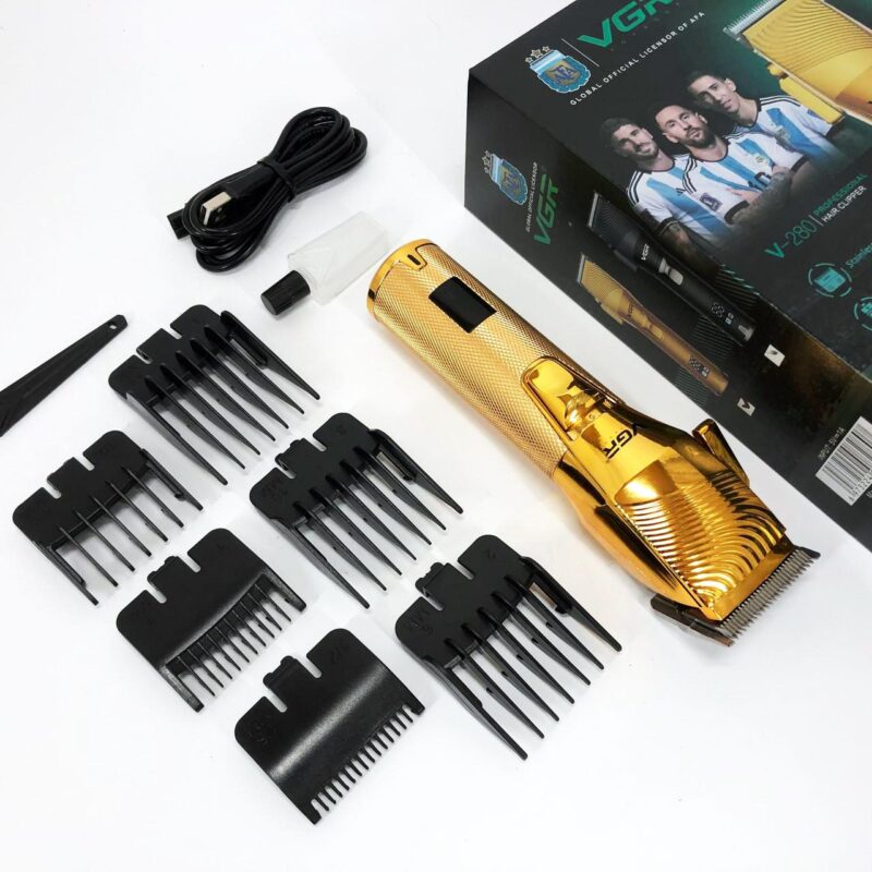 Акумуляторна машинка для стрижки волосся VGR V-280 з дисплеєм та насадками якісна.