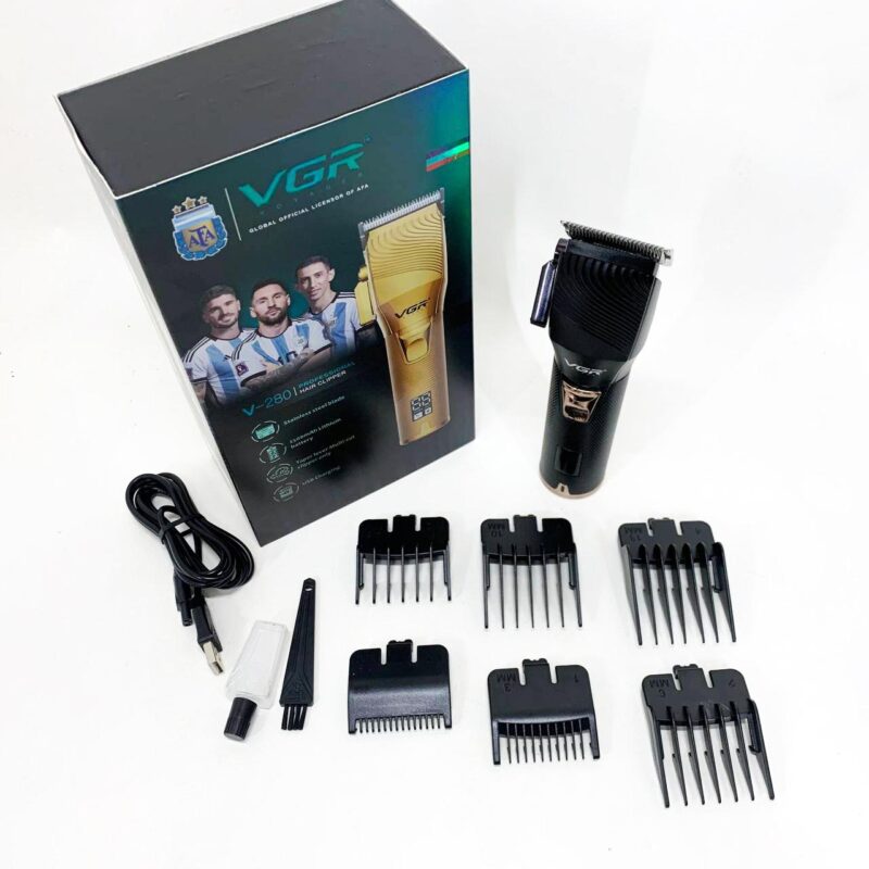 Акумуляторна машинка VGR V-280 з дисплеєм для професійної стрижки волосся