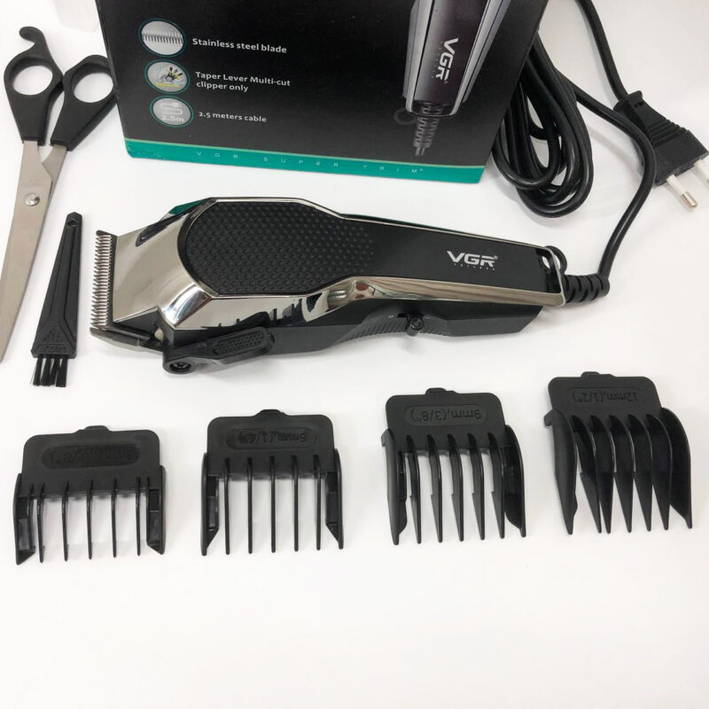 Машинка для стрижки VGR V-130 — професійний триммер для волосся з насадками