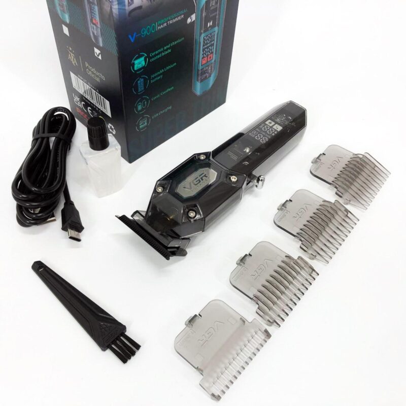 Акумуляторна машинка для стрижки VGR V-900 з дисплеєм — точність та зручність у догляді за волоссям.