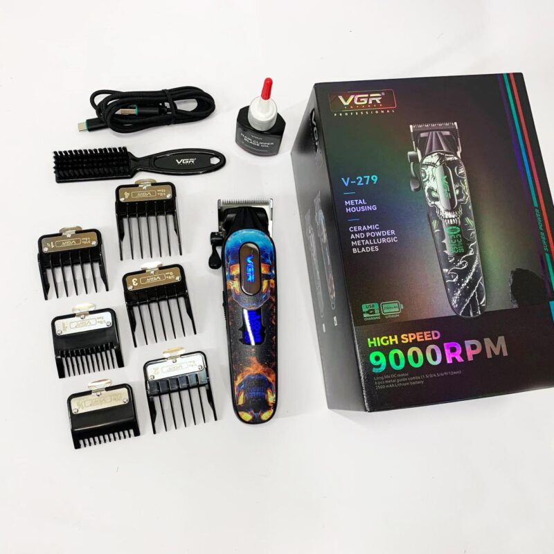 Акумуляторна машинка для стрижки VGR V-279 RED — потужний тример для професійного догляду