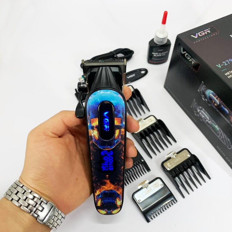 Акумуляторна машинка для стрижки VGR V-279 RED — потужний тример для професійного догляду