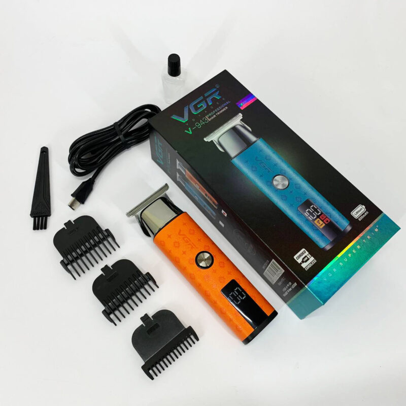 Тример VGR V-943 ORANGE — універсальний пристрій для догляду за бородою та вусами.