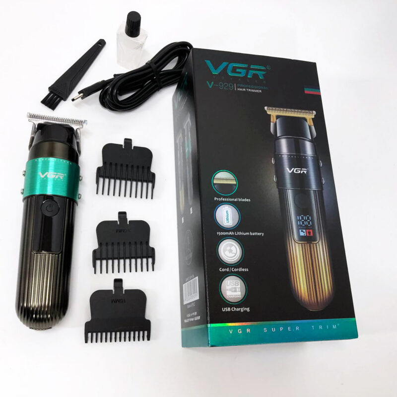 Машинка для стрижки волосся VGR V-929 акумуляторна — триммер для професійних результатів