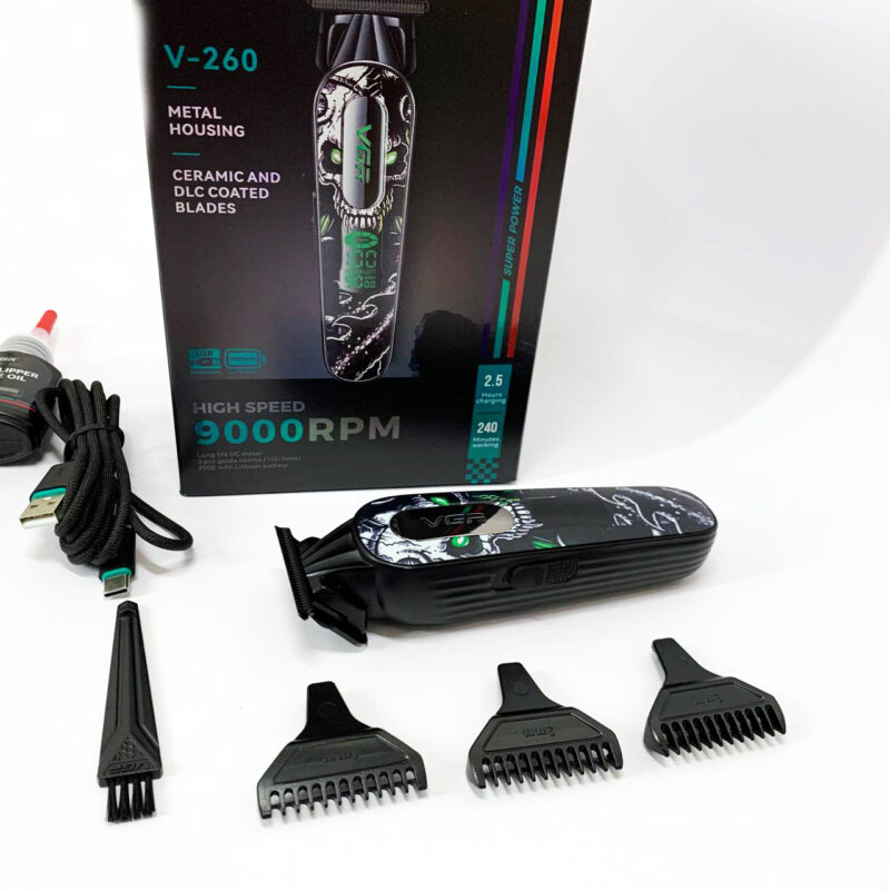 Тример VGR V-260 GREEN — потужний інструмент для догляду за бородою та вусами.