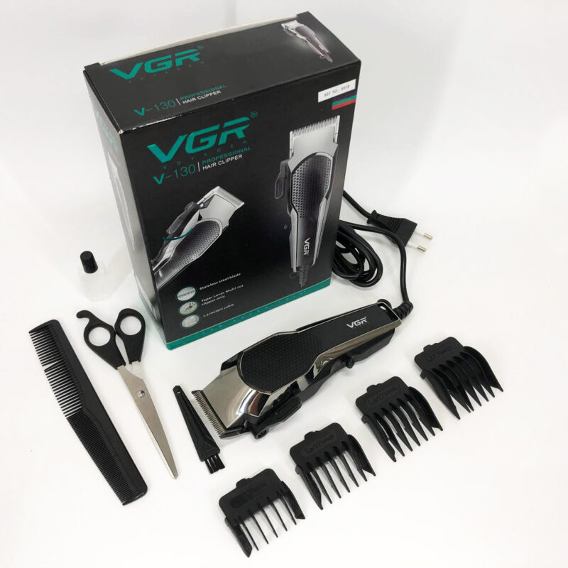 Машинка для стрижки VGR V-130 — професійний триммер для волосся з насадками
