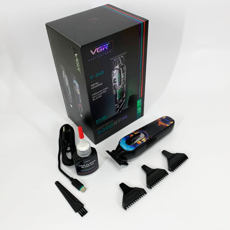 Тример акумуляторний VGR V-260 RED — продуктивний інструмент для догляду.