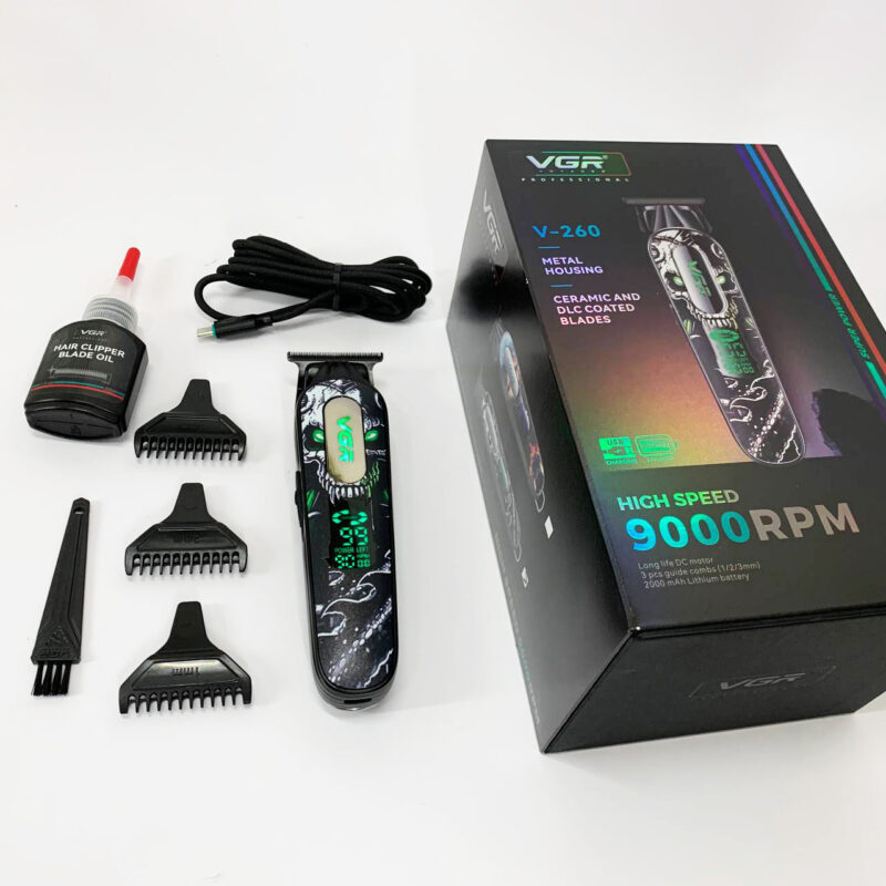 Тример VGR V-260 GREEN — потужний інструмент для догляду за бородою та вусами.