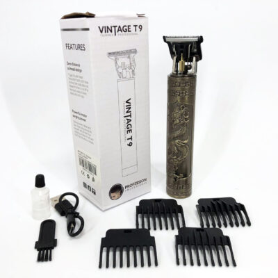 Машинка для стрижки волосся Vintage T9-1 BRONZE — створюйте ідеальні зачіски легко та швидко.