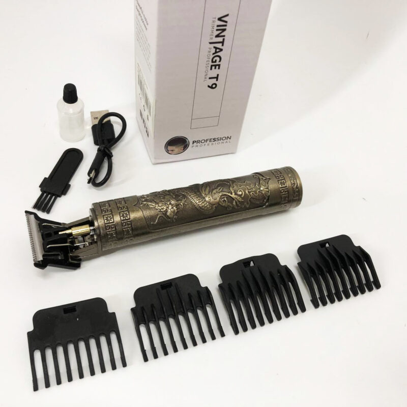 Машинка для стрижки волосся Vintage T9-1 BRONZE — створюйте ідеальні зачіски легко та швидко.