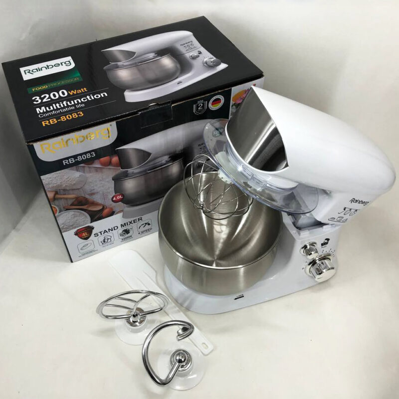 Електричний планетарний міксер Rainberg RB-8083 3200 Вт з насадками