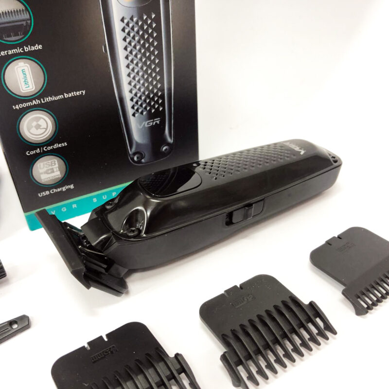 Машинка для стрижки волосся VGR V-972 — акумуляторний триммер з насадками для професіоналів