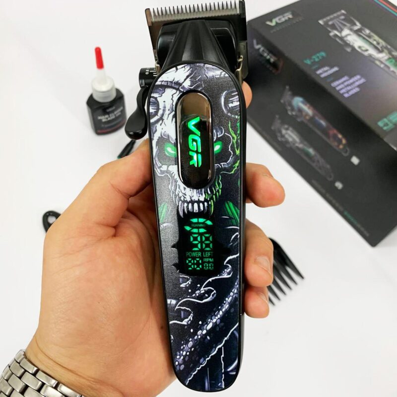 Акумуляторна машинка для стрижки VGR V-279 GREEN — потужність і точність для ідеальної стрижки.
