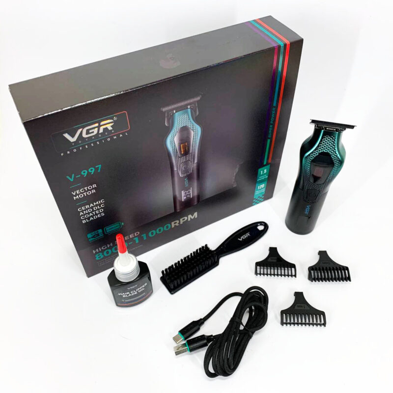 Тример VGR V-997 — потужний інструмент для стрижки волосся з автономністю до 120 хвилин.