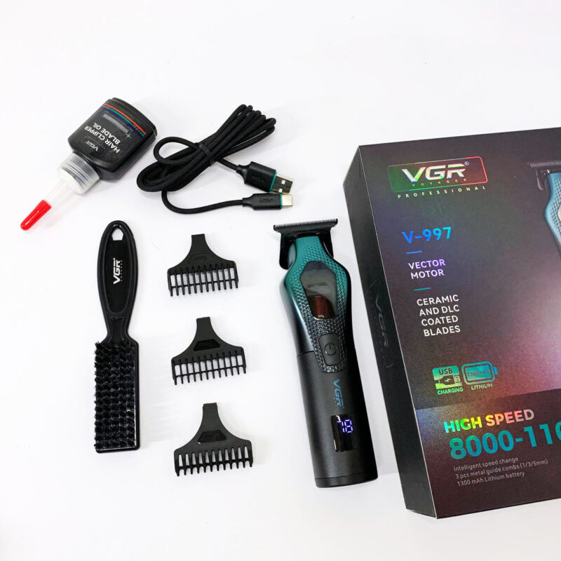 Тример VGR V-997 — потужний інструмент для стрижки волосся з автономністю до 120 хвилин.