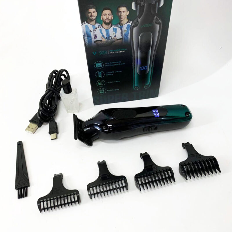 Тример VGR V-998 — зручний аксесуар для стрижки волосся з автономною роботою до 180 хвилин.