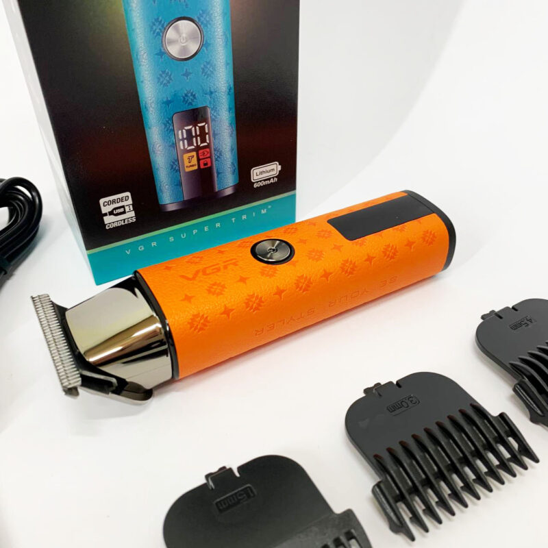 Тример VGR V-943 ORANGE — універсальний пристрій для догляду за бородою та вусами.