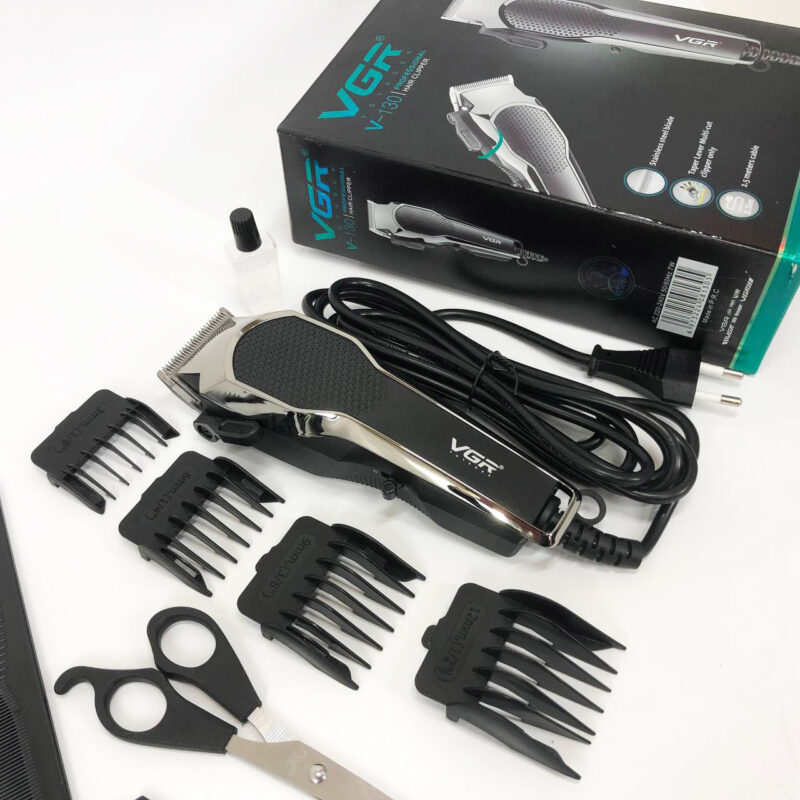 Машинка для стрижки VGR V-130 — професійний триммер для волосся з насадками