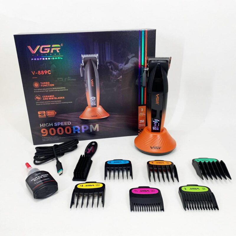 Машинка для стрижки волосся VGR V-889C з керамічними лезами та потужністю 9000RPM для ідеального стилю