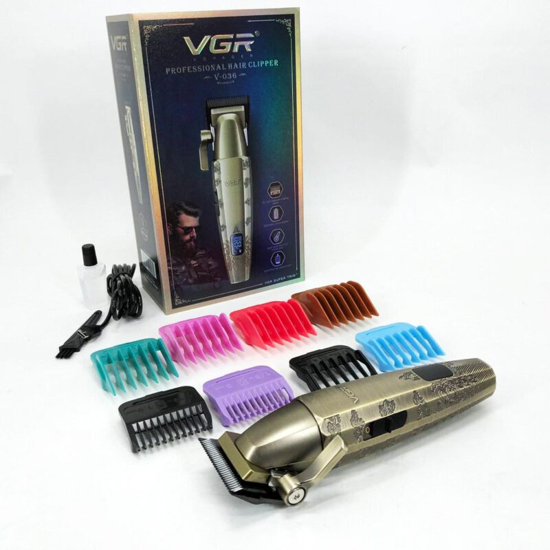 Акумуляторна машинка для стрижки VGR V-036 з тривалою автономністю