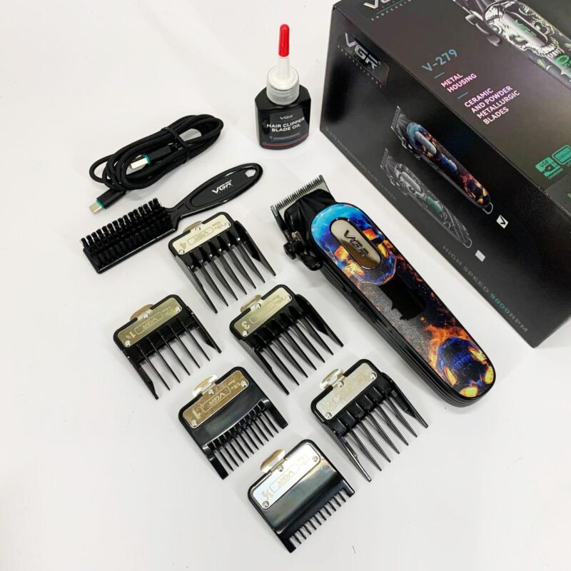 Акумуляторна машинка для стрижки VGR V-279 RED — потужний тример для професійного догляду