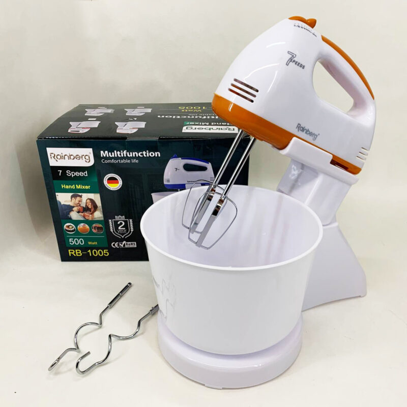 Миксер Rainberg RB-1005 500Вт з чашею 2 л — 7 скоростей для зручності використання.