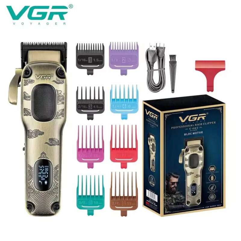 Акумуляторна машинка для стрижки VGR V-027 з тривалою автономністю.