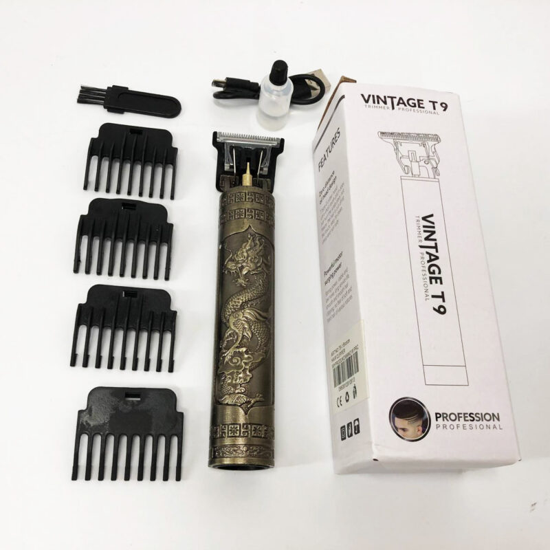 Машинка для стрижки волосся Vintage T9-1 BRONZE — створюйте ідеальні зачіски легко та швидко.